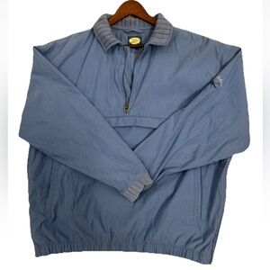 Tommy Bahama Blue Windbreaker with Half-Zip Design